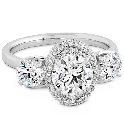 Hearts On Fire Juliette 3 Stone Oval Engagement Ring