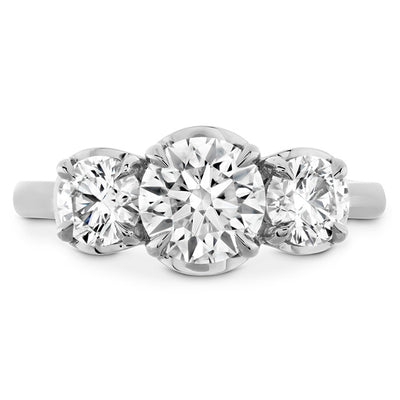 Hearts On Fire Juliette Three Stone Diamond Engagement Ring