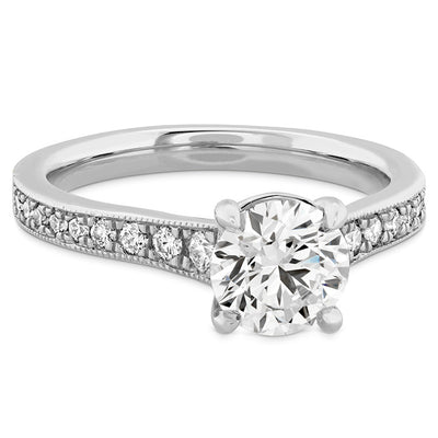Hearts On Fire Liliana Milgrain Diamond Engagement Ring