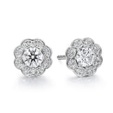 Hearts On Fire Lorelei Halo Stud Diamond Earrings