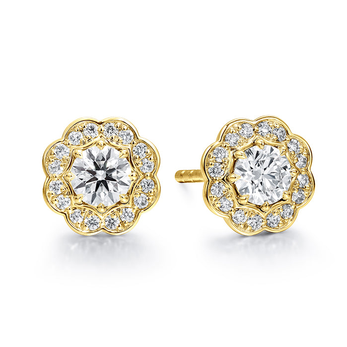 Hearts On Fire Lorelei Halo Stud Diamond Earrings