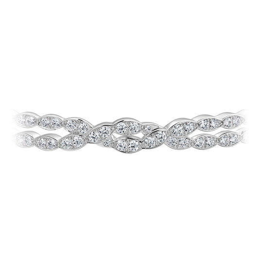 Hearts On Fire Lorelei Floral Double Diamond Twist Bangle