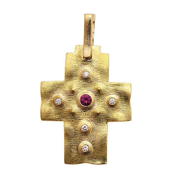 Alex Sepkus Raised Cross Pendant Necklace - M-100