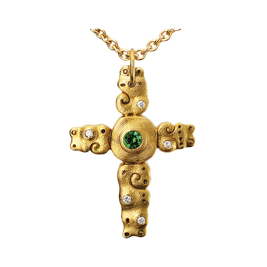 Alex Sepkus Swirl Cross Necklace