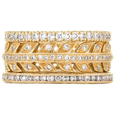Mariposa Stackable Natural Elegance Diamond Stack Ring Set