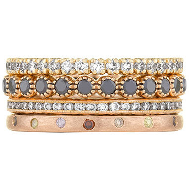 Mariposa Stackable Blush Diamond Stack Ring Set