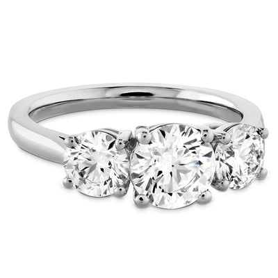 Hearts On Fire Simply Bridal Three Stone Engagement Ring