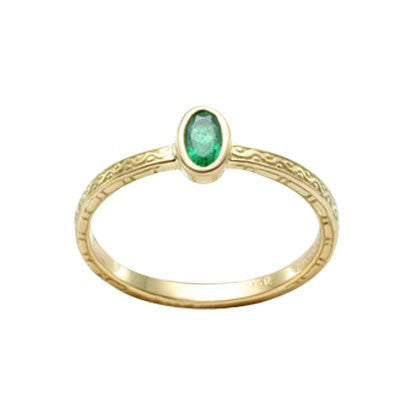 Steven Battelle Oval Emerald Ring