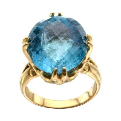 Steven Battelle Faceted Aquamarine Ring